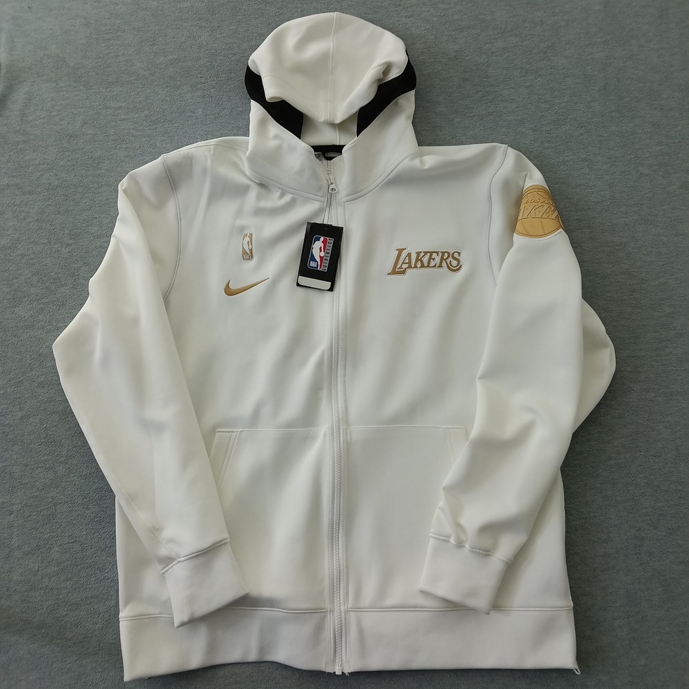 Nike Los Angeles Lakers 2019-20 NBA Champions Dri-FIT Full Zip Hoodie XL White